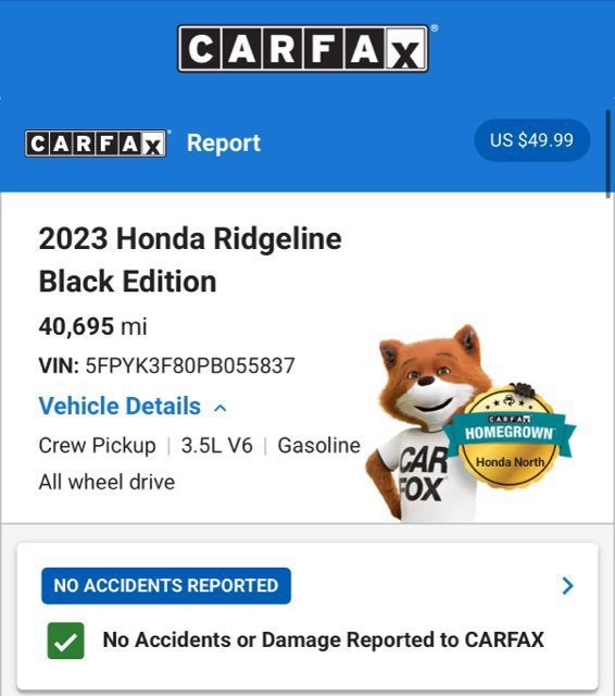 2023 Honda Ridgeline Black Edition