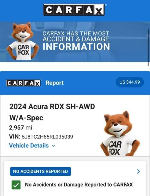2024 Acura RDX A-SPEC Package