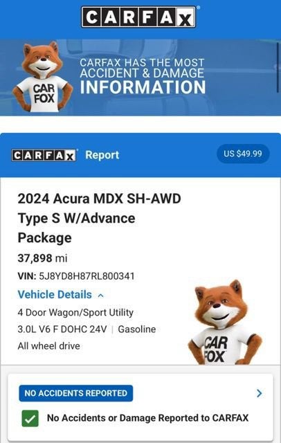 2024 Acura MDX Type S w/Advance Package