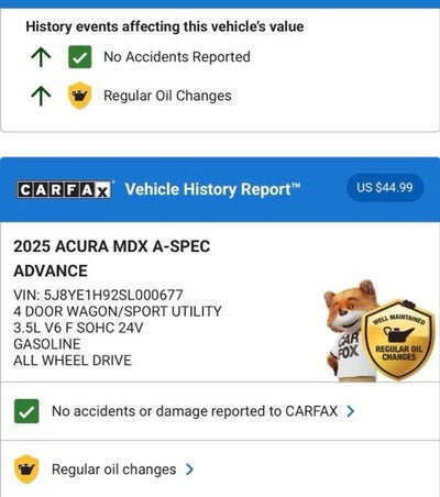 2025 Acura MDX w/A-Spec Advance Package