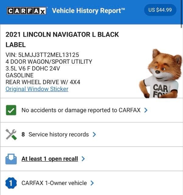 2021 Lincoln Navigator L Black Label