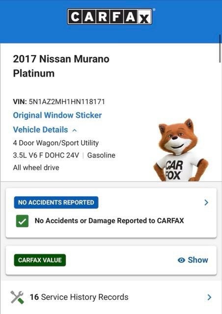 2017 Nissan Murano Platinum