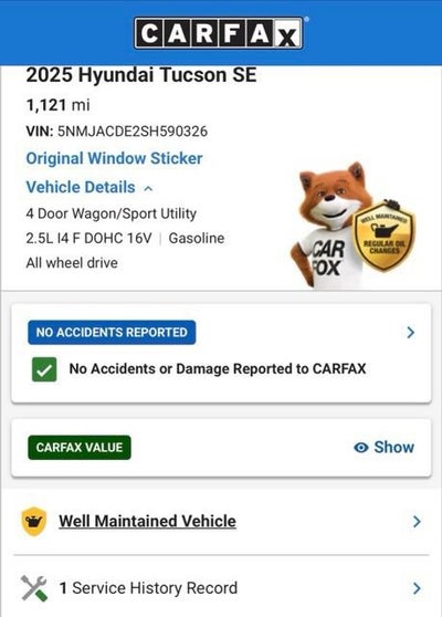 2025 Hyundai Tucson SE