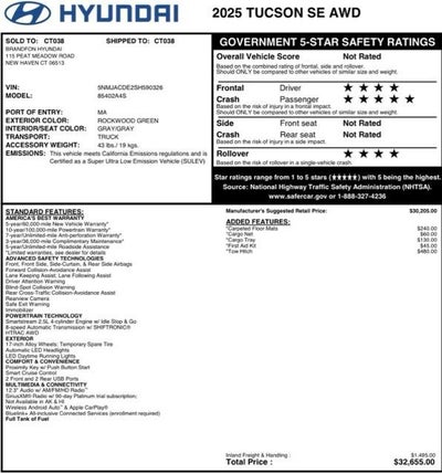 2025 Hyundai Tucson SE