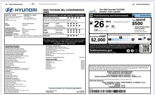 2025 Hyundai Tucson SEL Convenience