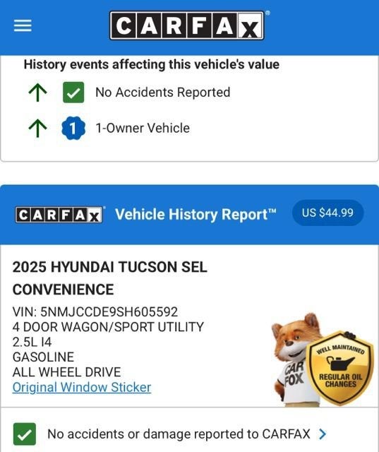 2025 Hyundai Tucson SEL Convenience