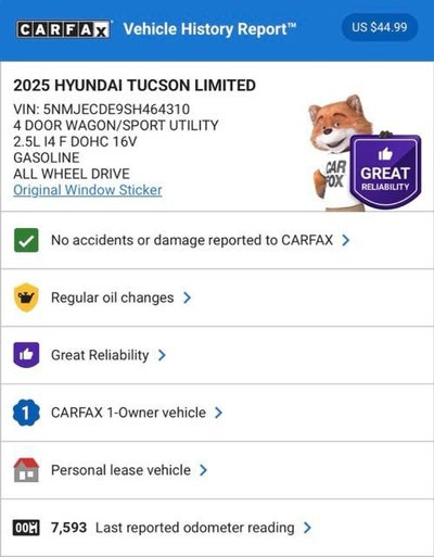 2025 Hyundai Tucson Limited