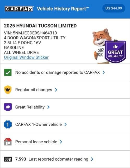 2025 Hyundai Tucson Limited