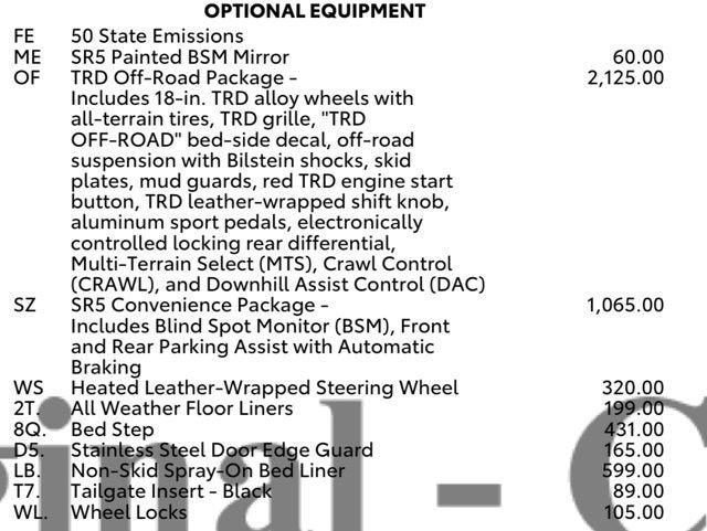 2026 Toyota Tundra SR5 CrewMax 5.5' Bed