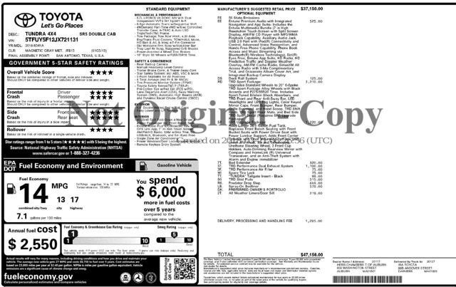 2018 Toyota Tundra 4WD SR