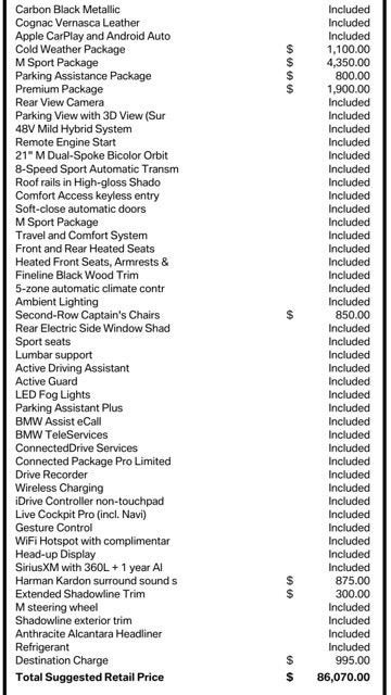 2022 BMW X7 xDrive40i