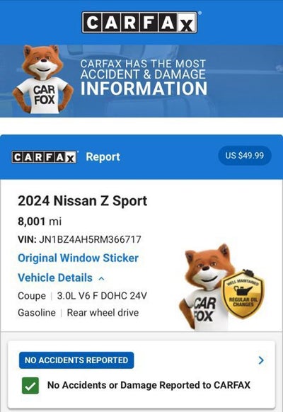 2024 Nissan Z Sport Manual