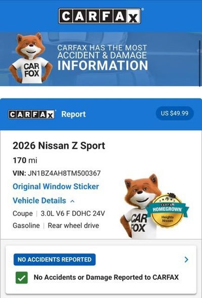 2026 Nissan Z Sport