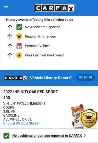 2022 INFINITI Q60 RED SPORT 400