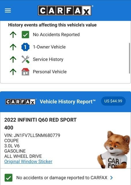 2022 INFINITI Q60 RED SPORT 400