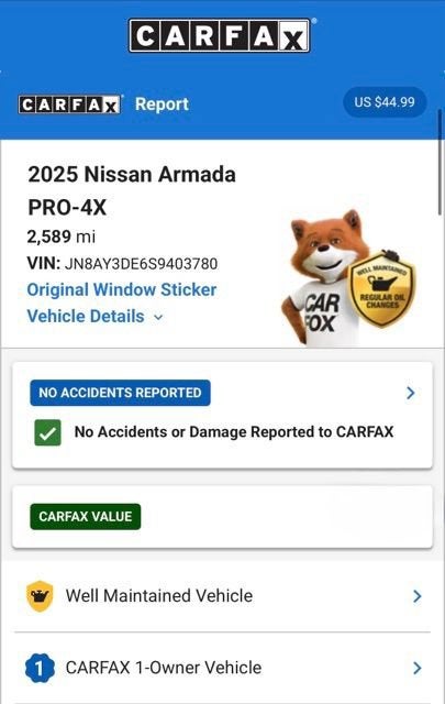 2025 Nissan Armada PRO-4X 4WD