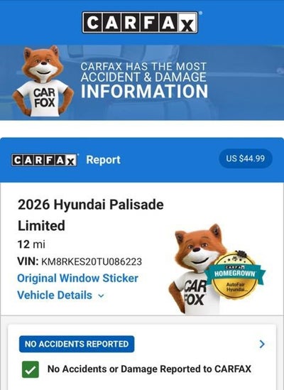2026 Hyundai Palisade Limited