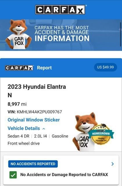 2023 Hyundai Elantra N NA