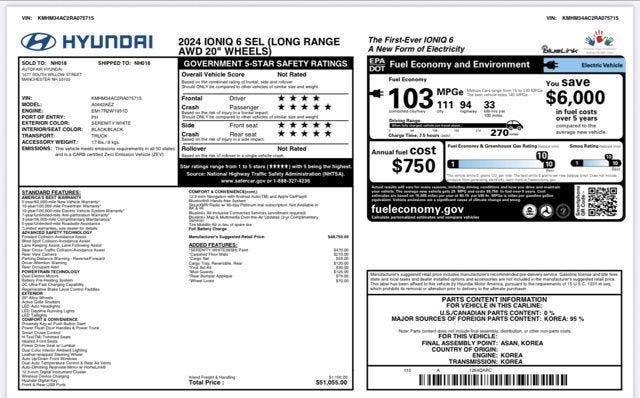 2024 Hyundai IONIQ 6 SEL