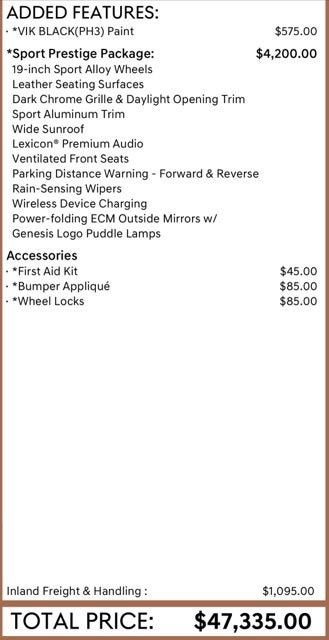 2023 Genesis G70 2.0T