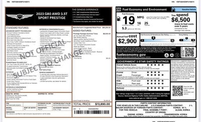 2023 Genesis G80 3.5T Sport