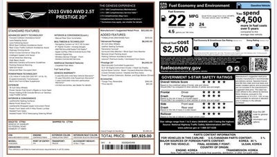 2023 Genesis GV80 NA