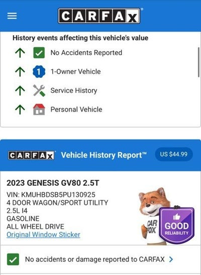 2023 Genesis GV80 NA