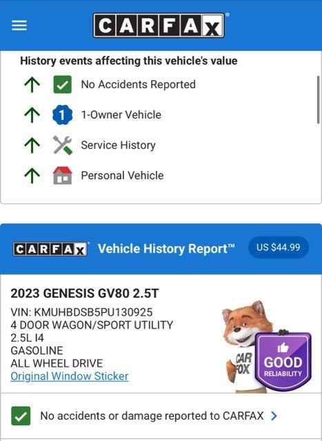 2023 Genesis GV80 NA