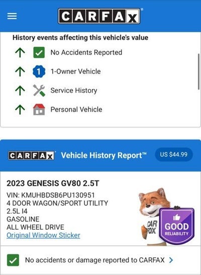 2023 Genesis GV80 NA