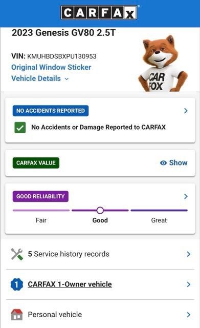 2023 Genesis GV80 2.5T AWD
