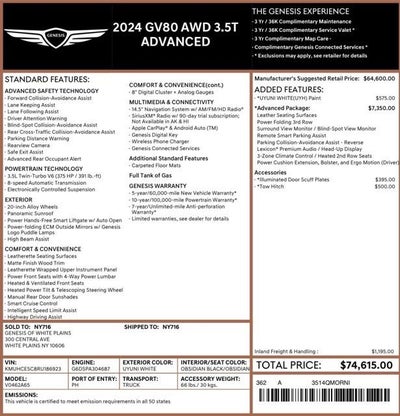 2024 Genesis GV80 NA