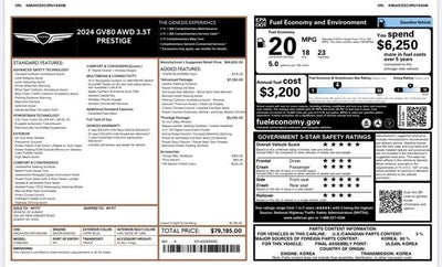2024 Genesis GV80 3.5T AWD