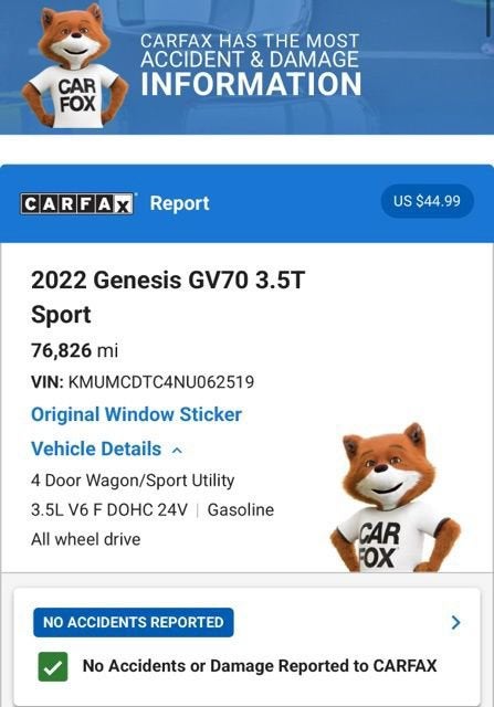 2022 Genesis GV70 3.5T AWD Sport