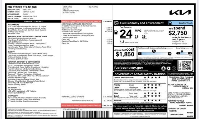 2022 Kia Stinger GT-Line