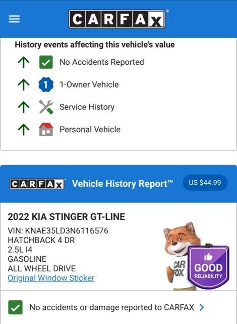 2022 Kia Stinger GT-Line