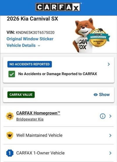 2026 Kia Carnival MPV SX