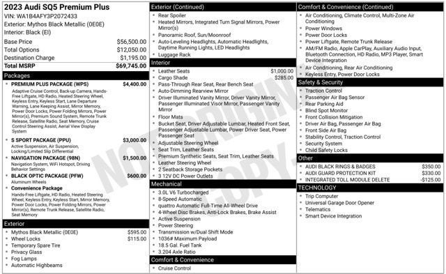 2023 Audi SQ5 Premium Plus