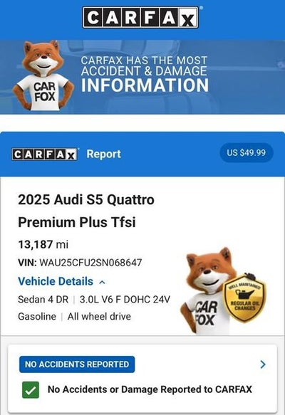 2025 Audi All-new S5 Premium Plus TFSI quattro S tronic
