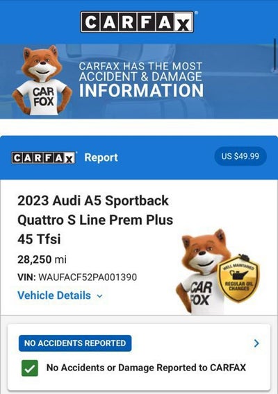 2023 Audi A5 Sportback S line Premium Plus