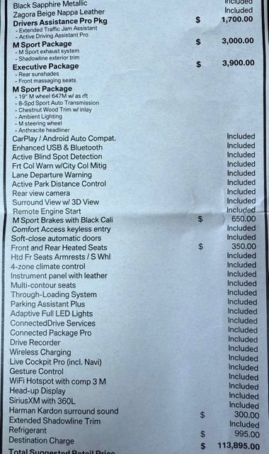 2022 BMW 750 i xDrive