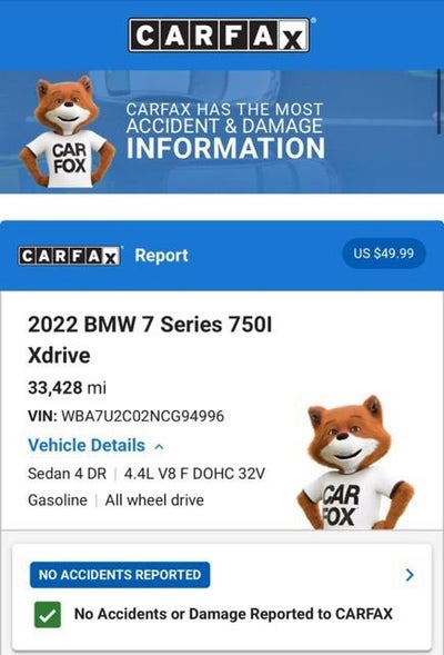 2022 BMW 750 i xDrive