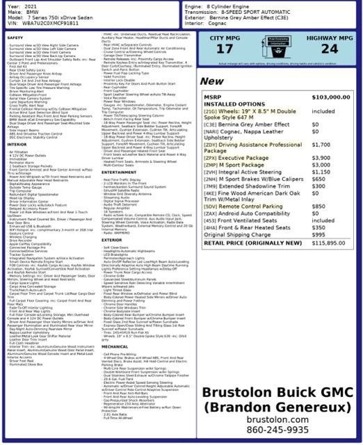 2021 BMW 750i xDrive
