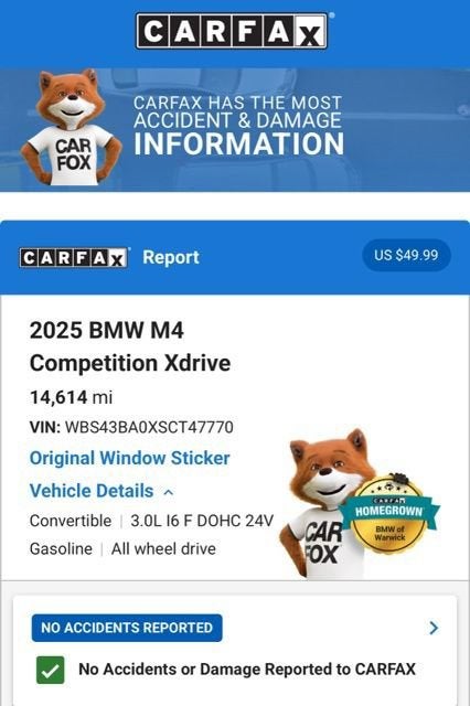 2025 BMW M4 Competition xDrive