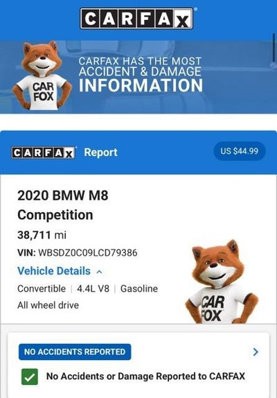 2020 BMW M8 Competition