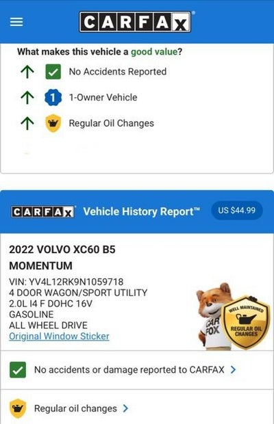 2022 Volvo XC60 Momentum
