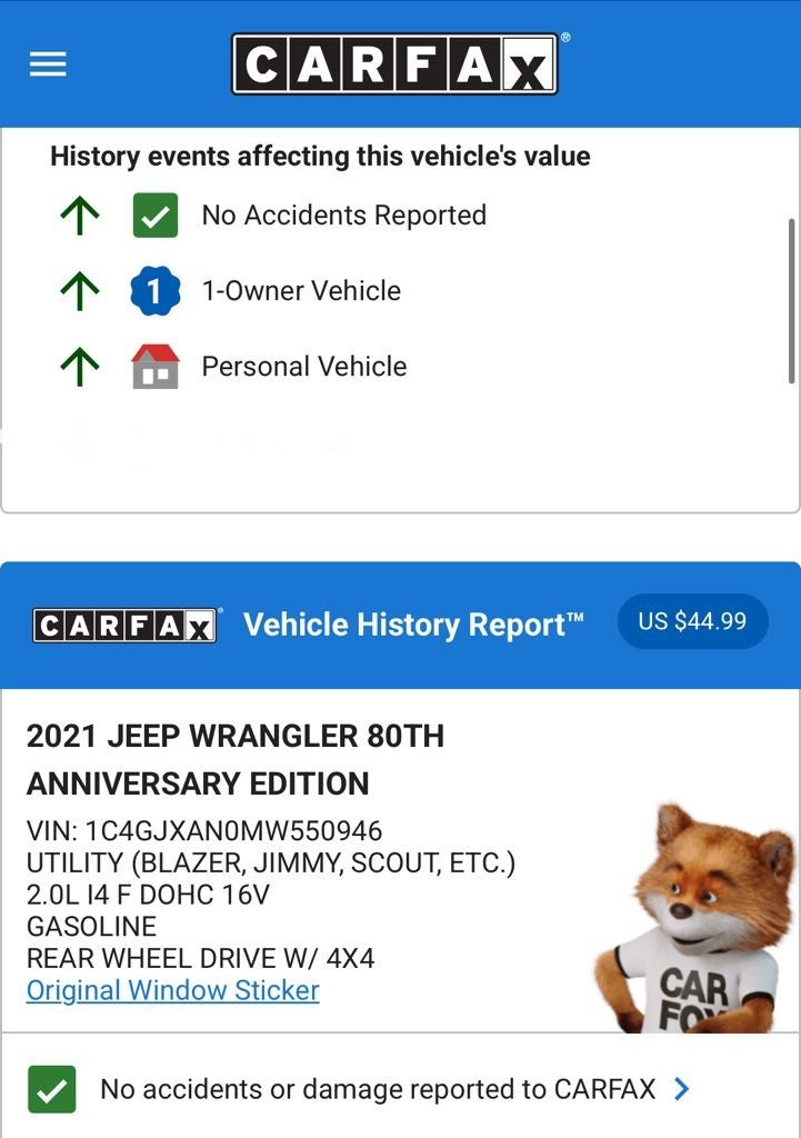 2021 Jeep Wrangler 80th Edition