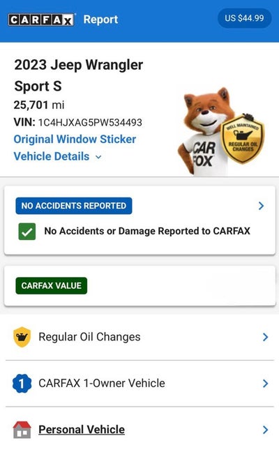 2023 Jeep Wrangler Sport S