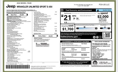 2022 Jeep Wrangler Unlimited Sport S