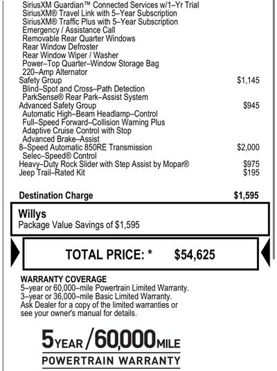 2022 Jeep Wrangler Unlimited Willys