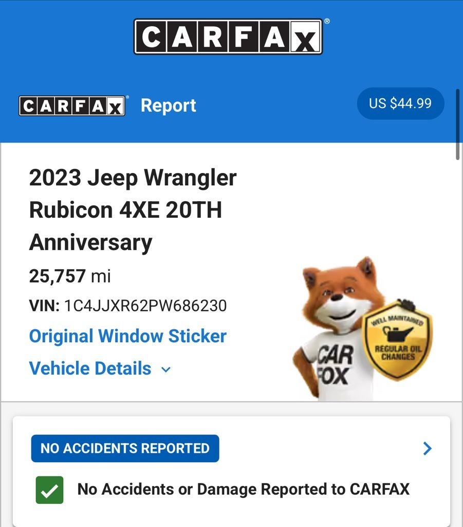 2023 Jeep Wrangler Rubicon 20th Anniversary Edition 4xe